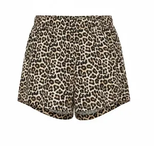 H&M Leopard Print Elastic Waist Shorts Brown Animal Print XS thumbnail 1