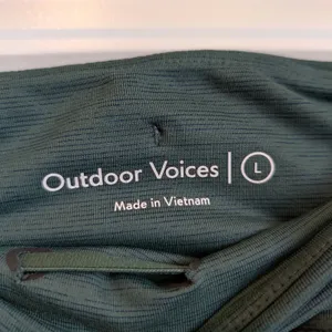 Outdoor Voices Floral Navy, Yellow & Green Athletic Shorts thumbnail 3
