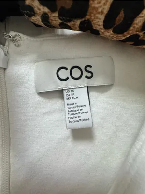 COS V-Neck White Asymmetrical Sleeveless Maxi Dress Size XS thumbnail 6