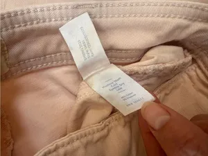 Marine Layer Bridget Slim Wide Leg Crop Pants in Peach Whip thumbnail 9