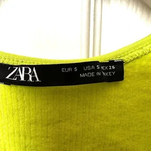Zara lime green neon cropped tank top thumbnail 6