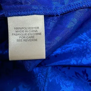 Ronny Kobo Miranda jacquard satin blue midi skirt Medium thumbnail 7