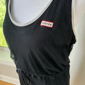 Hunter Black Mesh Racerback Zip Back Tennis Dress Swimsuit Coverup Size Small thumbnail 6