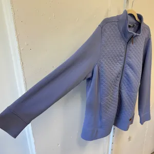 L.L. Bean Quilted Full Zip Sweatshirt Jacket Blue 2X Plus 515674 Deep Lake Soft thumbnail 5