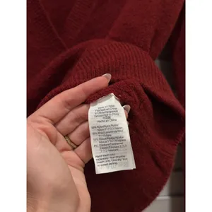NEW Madewell Wrap Sweater Women XXS Red Surplice Wool Alpaca Blend H6985 Classic thumbnail 2