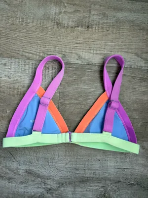 NWOT ONEONE Swimwear Colorblock Kameron Top in Sz M thumbnail 3