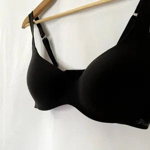 PINK Victoria's Secret black lightly lined bra women's size L adjustable thumbnail 2