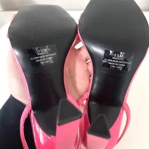 Nine West Hotz3 Neon Pink Stilettos Strappy Dress Heels 5.5 thumbnail 4