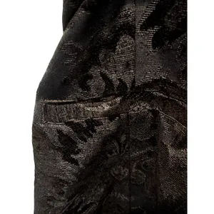 ELCC Black Tapestry Velvet Blazer Gold Buttons Sz L thumbnail 4
