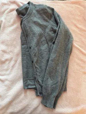 SHEIN Grey button up sweater  thumbnail 3