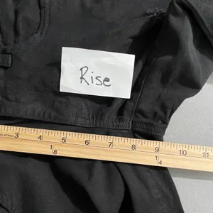 American Eagle Size 4 Black Stretch Distressed Denim Jeans Jegging Skinny Emo thumbnail 11