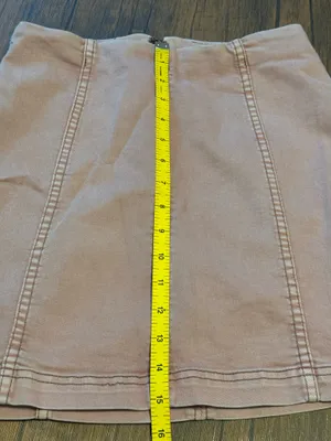 Free People Modern Femme Denim High-Waist Mini Skirt dusty rose/mauve pink wash thumbnail 2