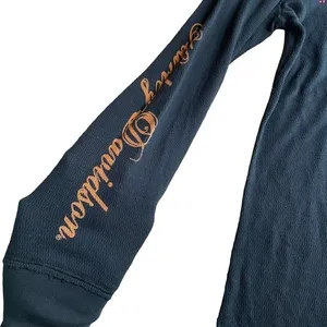 Harley Davidson Y2K studded henley long‎ sleeve Silver Eagle dealership size XL thumbnail 3