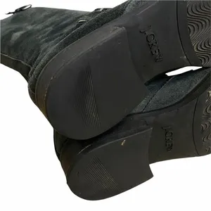 J. CREW Moto Biker Women’s Sz 8 Buckle Motorcycle Black Suede Leather Boots thumbnail 10
