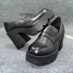 jf j.ferrar Women’s Black Leather Penny Loafers thumbnail 1