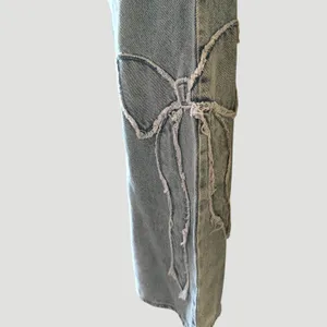 PacSun Casey Low Rise Baggy Jeans Women 23 Bow Detail Wide Leg Light Wash NWT thumbnail 6