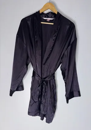 Vintage 1999 Victoria’s Secret Purple Satin Robe One‎ Size thumbnail 1