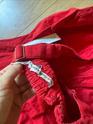 Abercrombie & Fitch Red Midi Tie-Front Sundress thumbnail 3