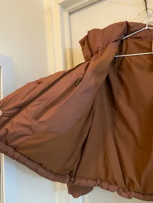 Lululemon Wunder Puff Brown Cropped Puffer Jacket size 8 thumbnail 6