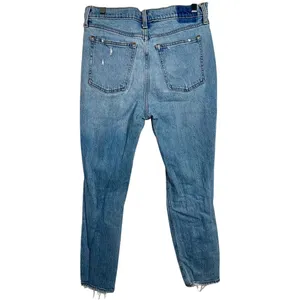 Abercrombie & Fitch Skinny High Rise Blue Denim Distressed Jeans Women Size 29 8 thumbnail 2