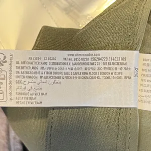 745 | Abercrombie & Fitch Sloane Pleated Wide Leg Trousers Olive Green Womens 4R thumbnail 7