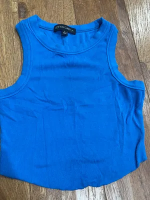 Blue Crew Neck Tank Top thumbnail 1