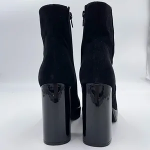 Jeffrey Campbell Mary Kate Ankle Platform Booties Black Suede Size 7 Free People thumbnail 5