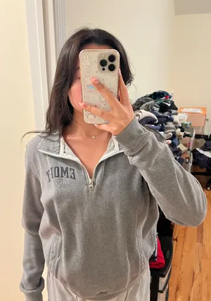 Emory university quarter zip Gray Size M thumbnail 2
