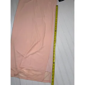 NWT Lulus Stunning Concept Light Pink Mesh Rhinestone Strapless Maxi Dress Sz L thumbnail 5
