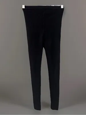 Tory Burch Thona Ribbed Knit Wool Blend Leggings Black Women’s XL Ret. $150 Lux thumbnail 5