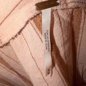 Free People Pink and Brown Striped V-Neck Dress thumbnail 3