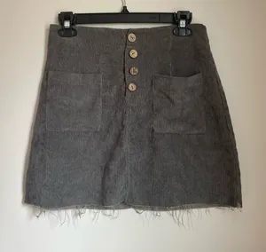 Altard State Gray Corduroy Mini Skirt A-Line‎ Academia size Large thumbnail 1