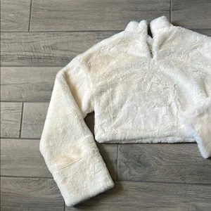 Tiger Mist White Teddy Jacket Plush Fleece Stand-Up Collar thumbnail 2