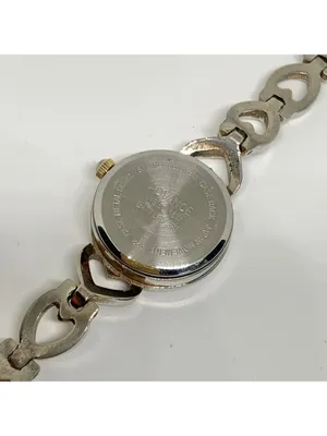 Advance vintage women’s watch hearts links bracelet 21mm quartz 6.5” running thumbnail 5