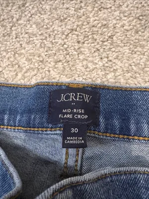 J crew midrise flare crop size 30 Women's Medium Blue Flare Jeans thumbnail 2