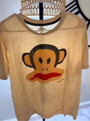 Paul Frank Cream Short-Sleeve Tee with Red & Black Monkey Graphic thumbnail 1
