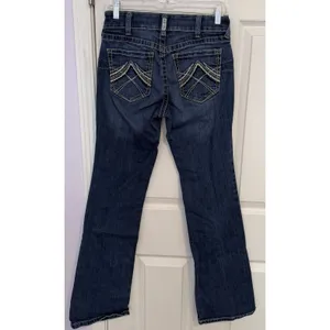 Ariat REAL Jeans Women's 28R MidRise Stretch Whipstitch Bootcut Western Rodeo thumbnail 2