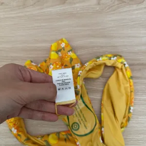 Dippin' Daisy's XS/Large NEW Roma Bikini Set Tie‎ Yellow Lemons Floral High Waist thumbnail 7