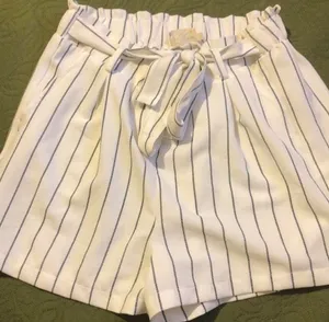 White Shorts With Blue Stripes thumbnail 1
