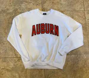 Auburn university white crewneck sweatshirt thumbnail 1