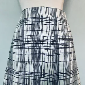 Loft White & Black Stripe Mini Skirt thumbnail 7