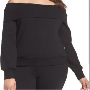 Good American off the shoulder sweatshirt 3‎ thumbnail 1