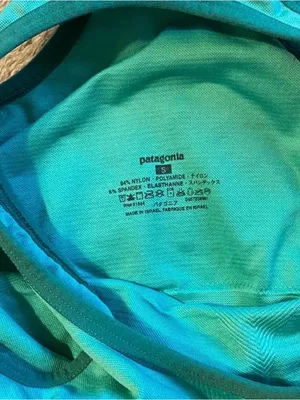 Patagonia Women's Teal Racerback Tank Top With Built In Bra thumbnail 5