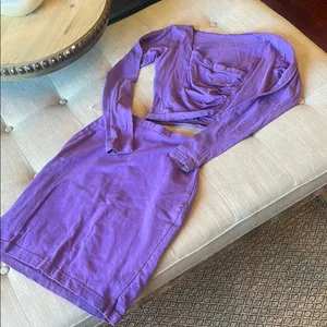 French Connection Vintage Purple Two Piece Skirt Set Size Small thumbnail 1