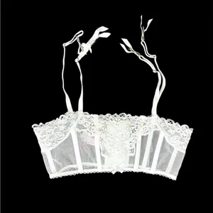 Victoria’s Secret White Bridal Crystal Embellished Garter Belt Sz XS/S/TP/P NWT thumbnail 2