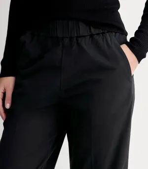 Everlane Black Wide-Leg Elastic Waist Pants Comfort 10 thumbnail 1