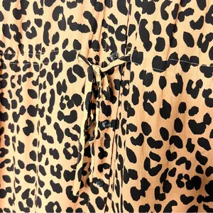 Rails Bella Jaguar Long Sleeve Leopard Print Shirt Dress Tie Waist Size Medium thumbnail 8