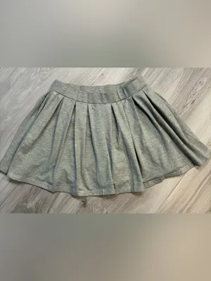 Grey Mini Skirt in Gray - Classic‎ A-Line Style thumbnail 4