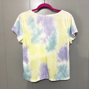 Free People Cloud Combo Tie Dye Bright Eyes Crewneck Velvet Baby Tee XL thumbnail 6