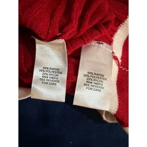 Freshman 1996 Womens Red White Cable Knit 2 Piece Crop Top and Mini‎ Skirt Set S thumbnail 4